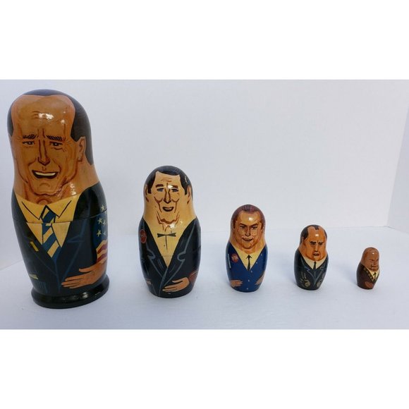 Republican President Nesting Dolls GHW Bush Reagan Ford Nixon Eisenhower 52-93 - Picture 2 of 4